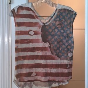 Kids Chaser Burnout American Flag Tank Top